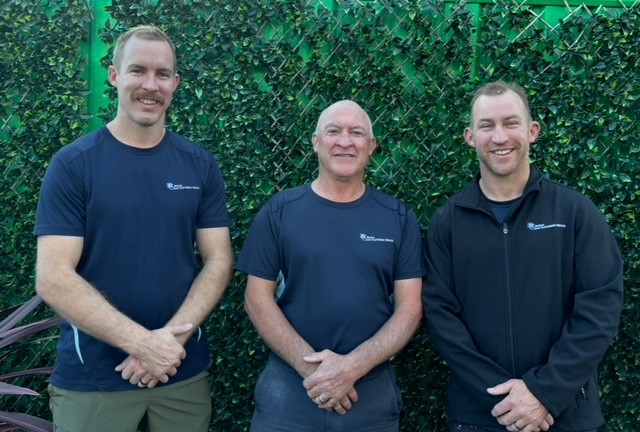 Beau, Shannon, and Jae Woodley of Central Coast Plastering Service on the Central Coast.